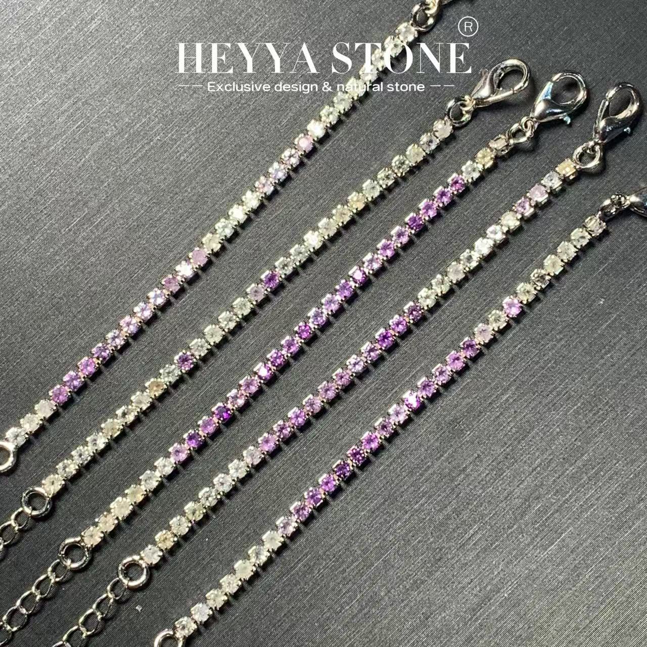 Gemstone Bracelet Healing - Heya pedra natural ametista citrino tênis
