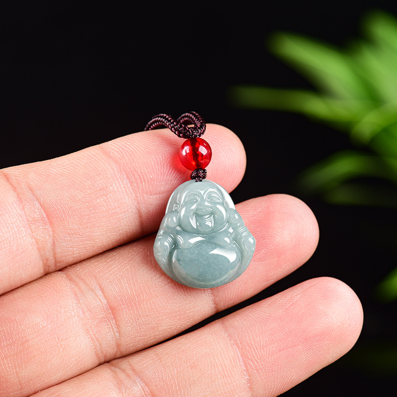 Jewelry & Watches Sp Z Oo Janów Lubelski - Myanmar jadeite guanyin buda pingente colar