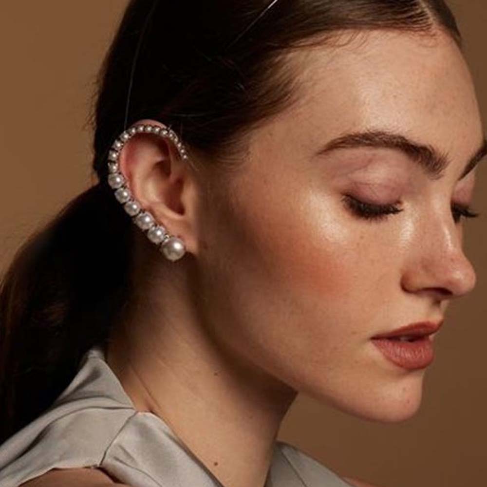 Pearl Stud Earrings - Stonefans Pearl Ear Clips Sem Piercing