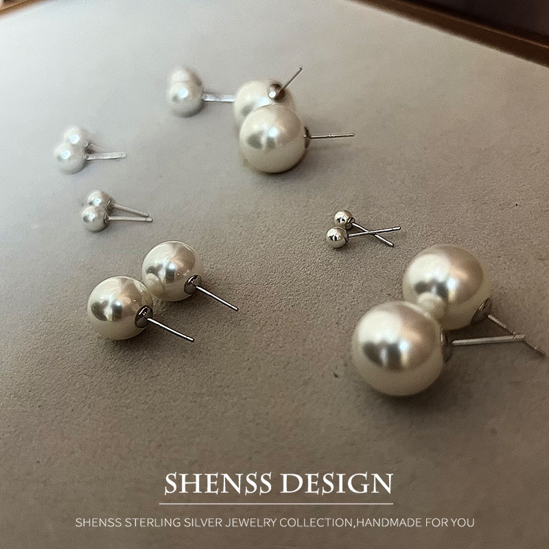 Pearl Stud Earrings - Imitação de pérola brincos de casamento