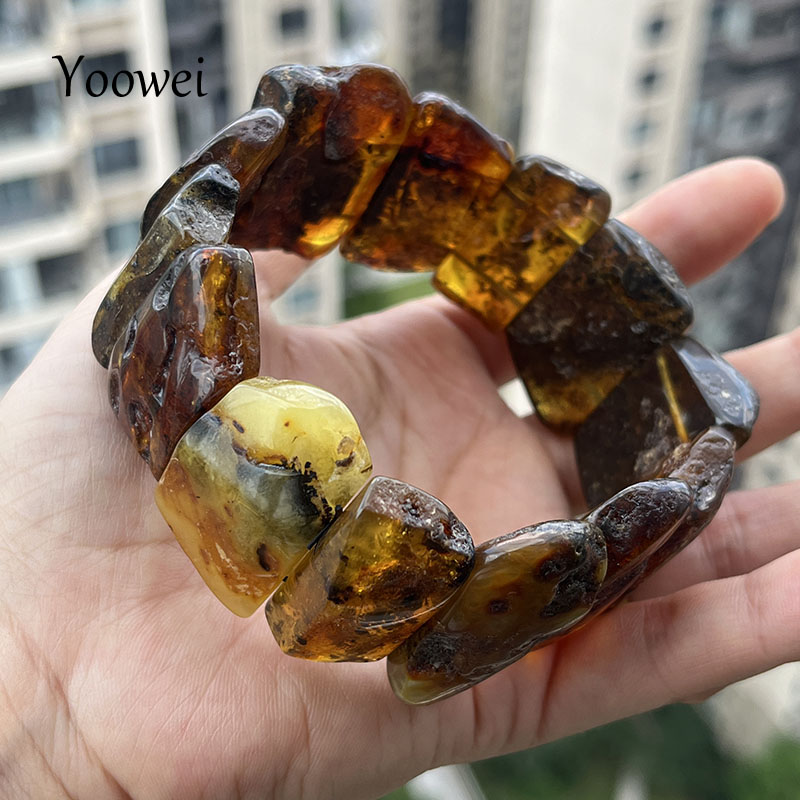 Gemstone Bracelet Healing - 100% pulseira e pulseiras âmbar real