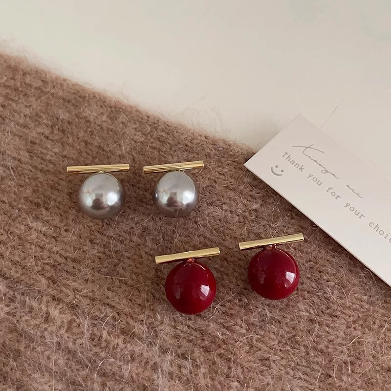 Pearl Stud Earrings - Brincos de Pérola Coreanos de Prata