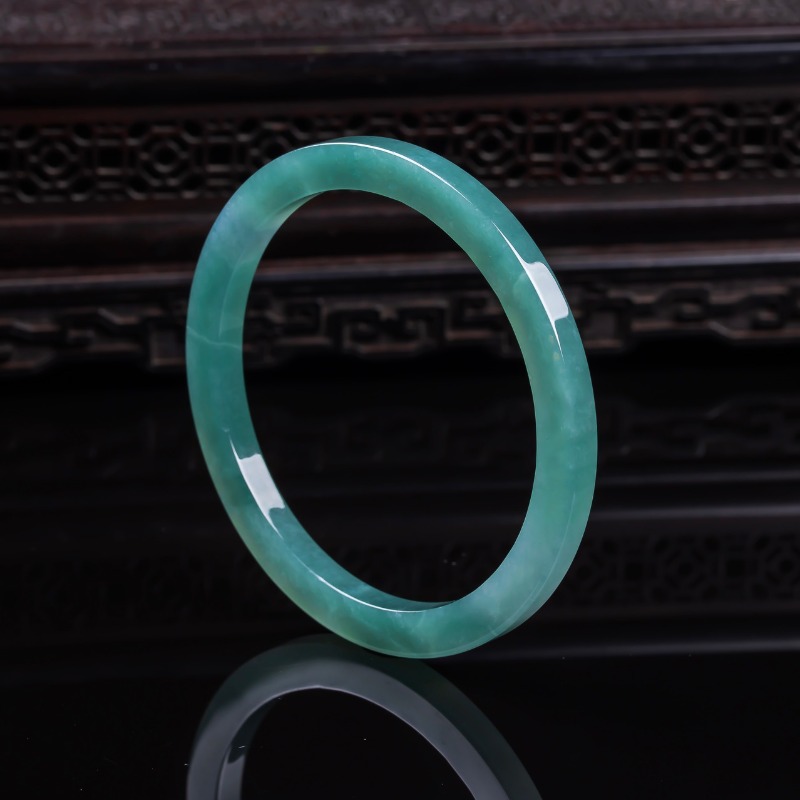 Jewelry & Watches Sp Z Oo Janów Lubelski - Pulseira de Jade Esmeralda Natural Birmanesa
