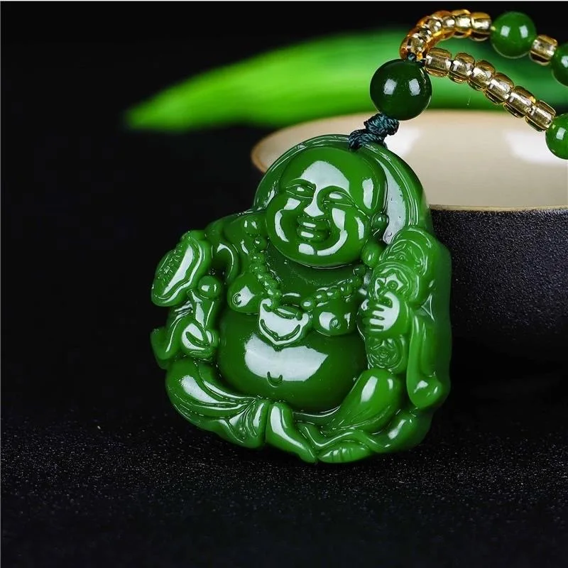 Jade Verde Chinês Maitreya Bud - Jewelry & Watches Sp Z Oo Janów Lubelski avaliação e preço