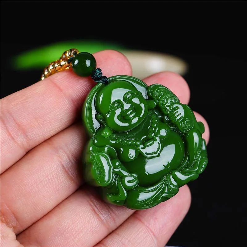 Jade Verde Chinês Maitreya Bud - Jewelry & Watches Sp Z Oo Janów Lubelski avaliação e preço