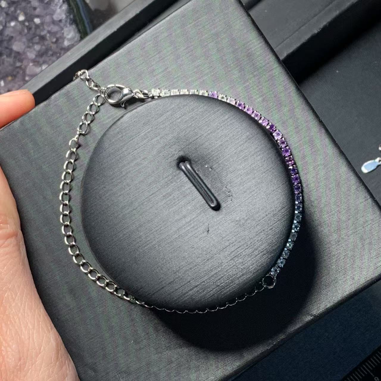 Heya pedra natural ametista ci - Gemstone Bracelet Healing avaliação e preço