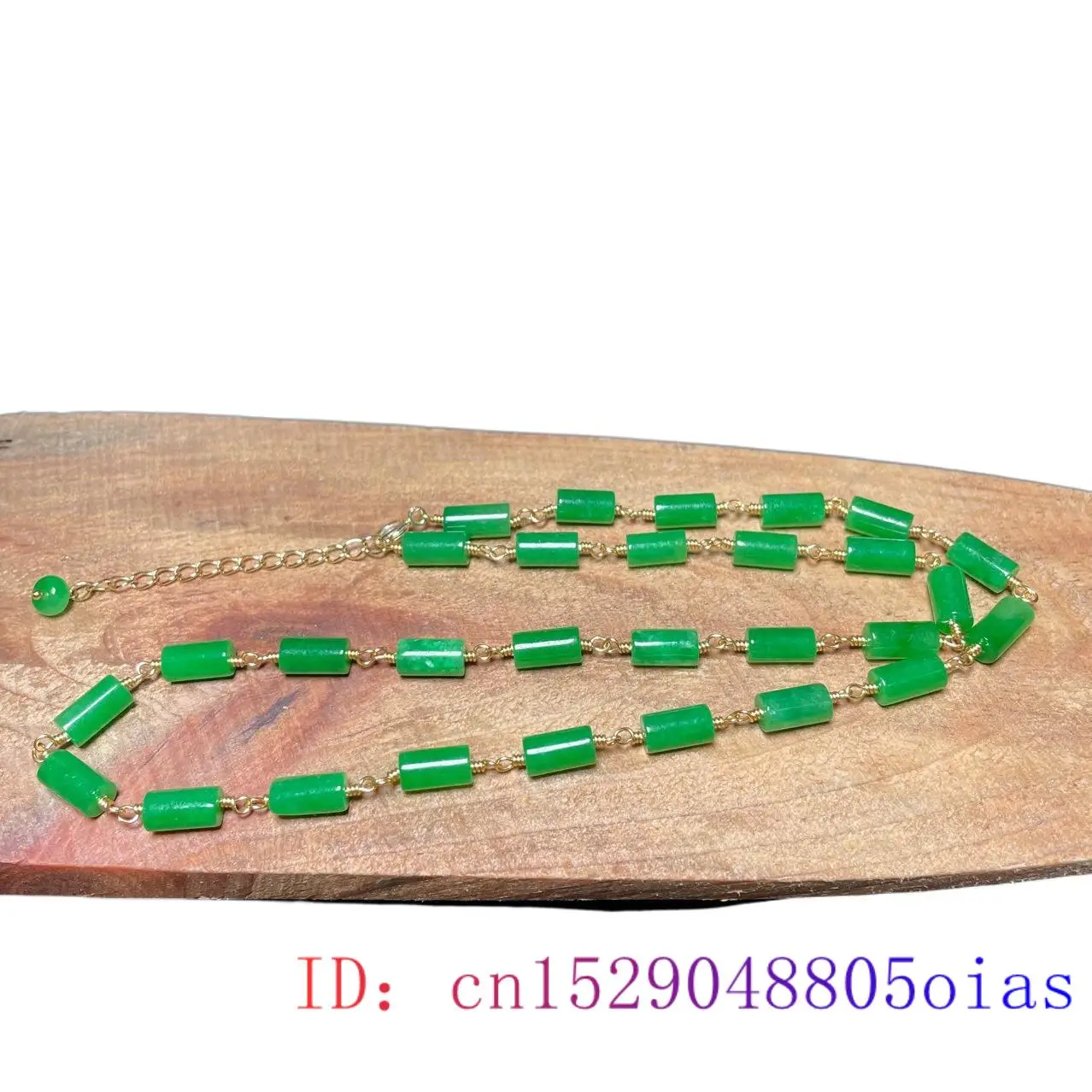 Colar de contas de jade verde  - Jewelry & Watches Sp Z Oo Janów Lubelski avaliação e preço