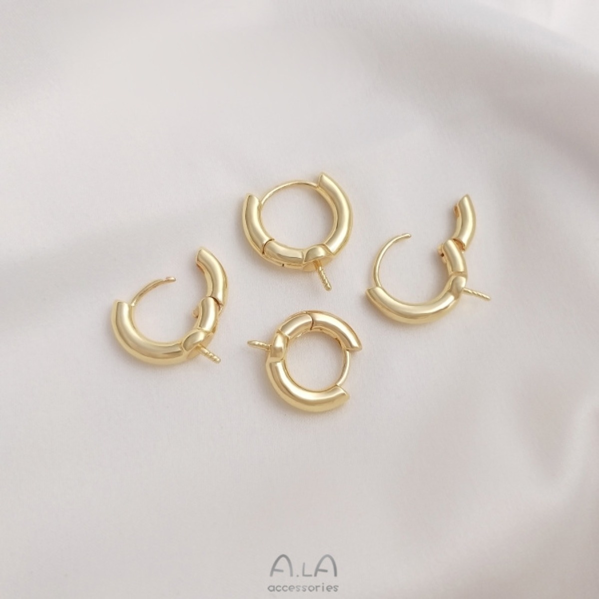 Fecho de Brinco Redondo em Lat - Pearl Stud Earrings avaliação e preço