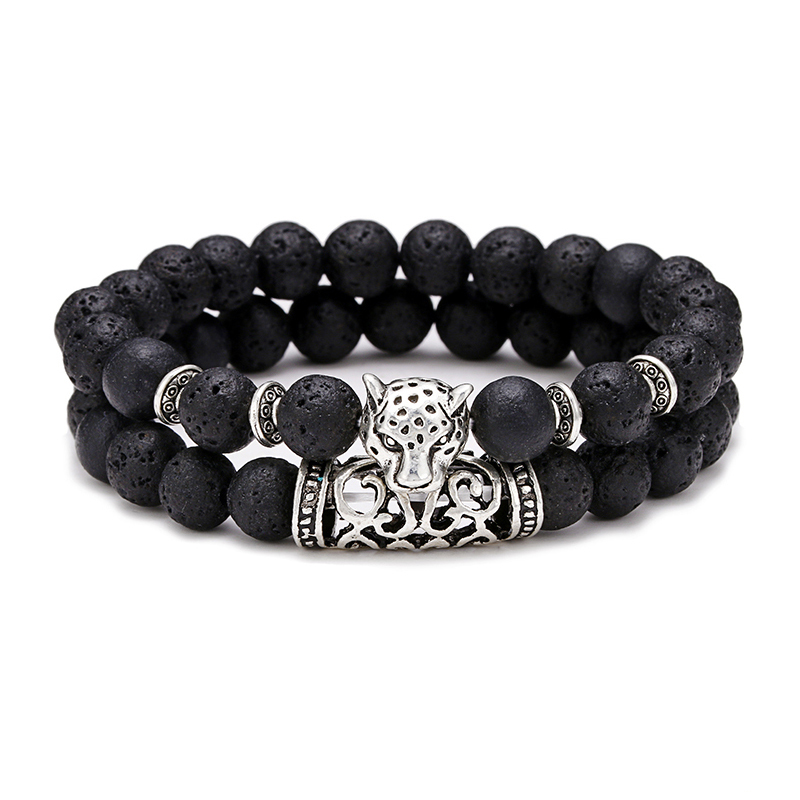 Premium 2 pçs/set leopardo fri - Gemstone Bracelet Healing avaliação e preço