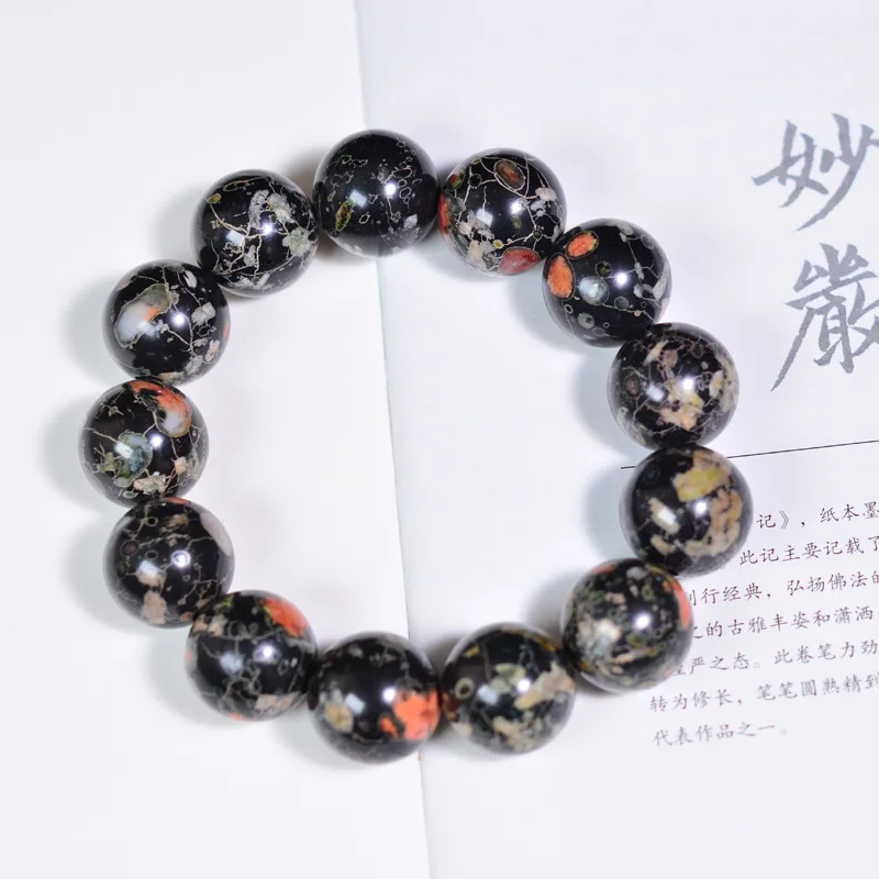 Pedra natural flor de ameixa j - Gemstone Bracelet Healing avaliação e preço
