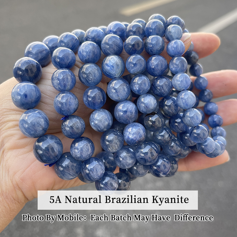 Pulseira de Cianita Natural Br - Gemstone Bracelet Healing avaliação e preço