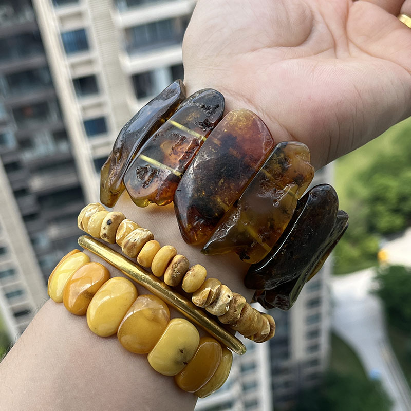 100% pulseira e pulseiras âmba - Gemstone Bracelet Healing avaliação e preço