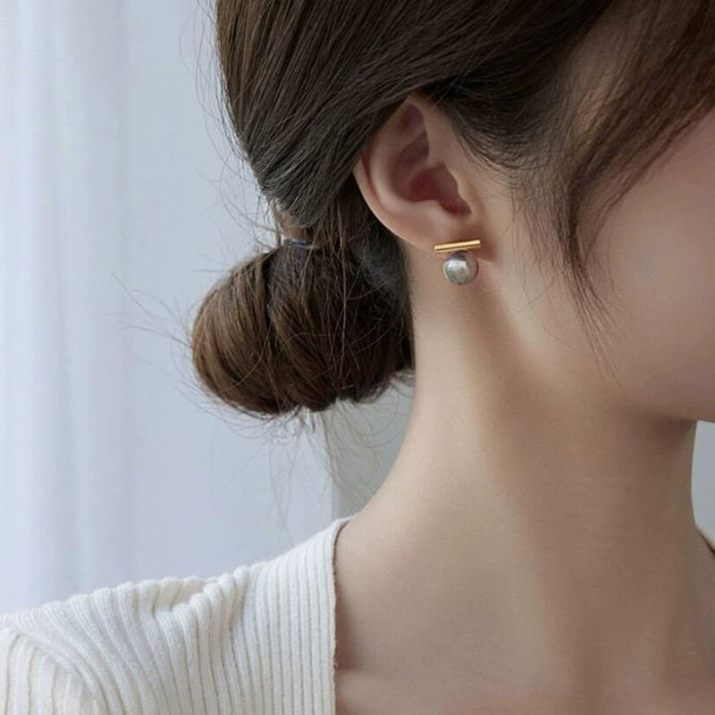 Brincos de Pérola Coreanos de  - Pearl Stud Earrings avaliação e preço
