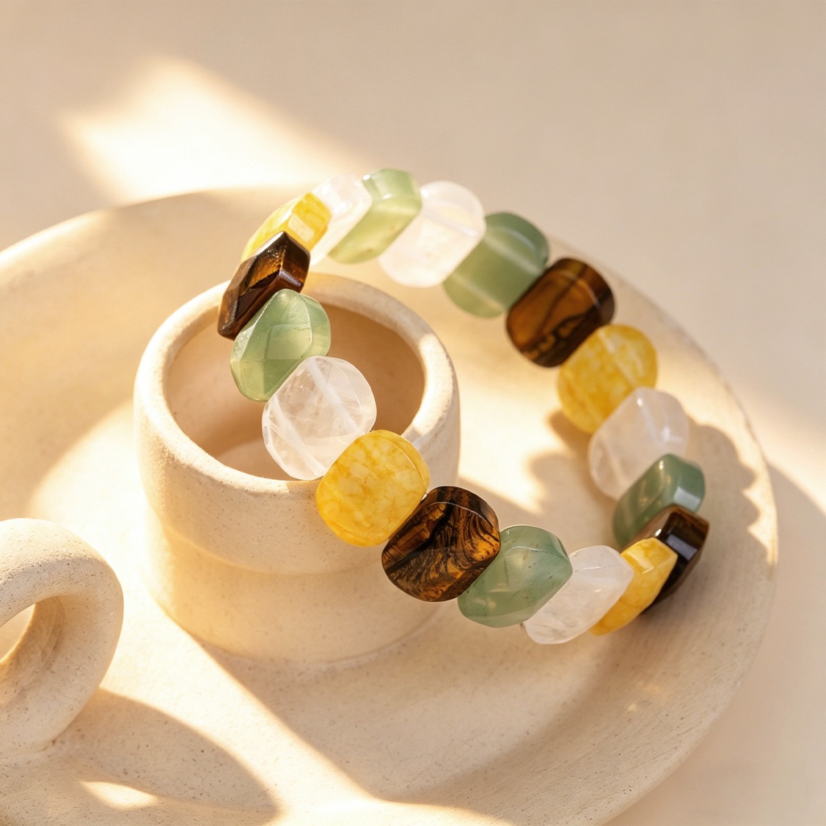 Pulseira de Gemas 100% Natural - Gemstone Bracelet Healing avaliação e preço
